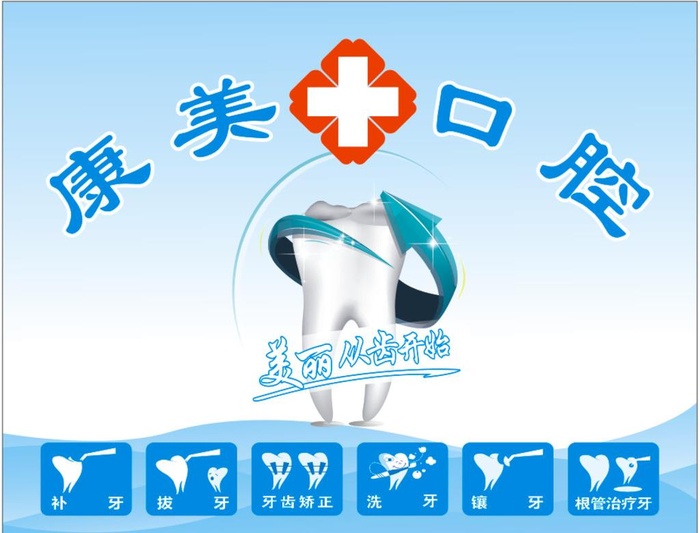 口腔门诊灯片图片cdr矢量模版下载