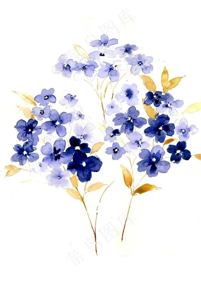 原创水彩手绘艺术花卉素材图片