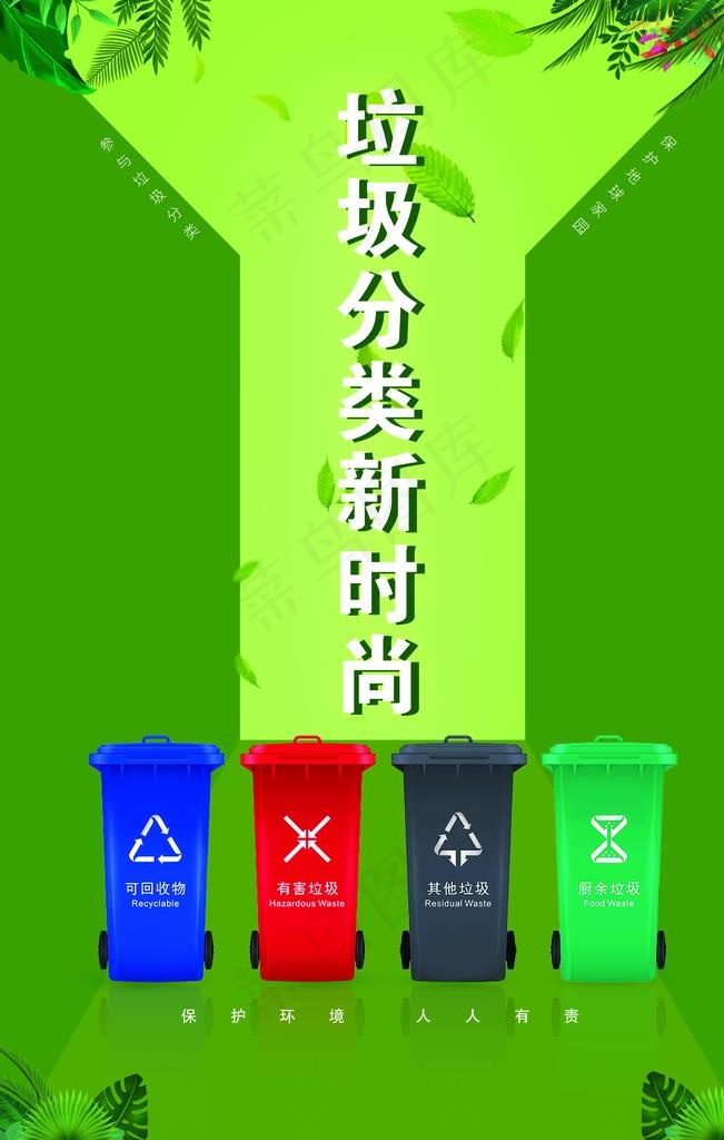 垃圾分类新时尚图片psd模版下载
