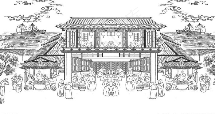 古代集市场景图片(1024x559)