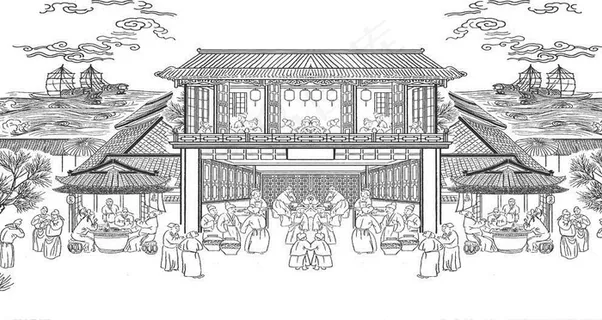 古代集市场景图片