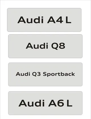 A4L车牌,Q8车牌,Q3车牌,A6L车牌,Audi车牌,奥迪车铭牌,