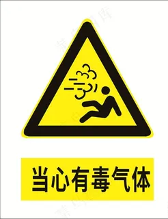 当心有毒气体图片