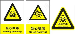 当心中毒当心噪音展板图片