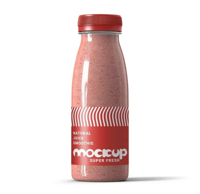 冰沙果汁瓶样机图片(4000x4000)psd模版下载