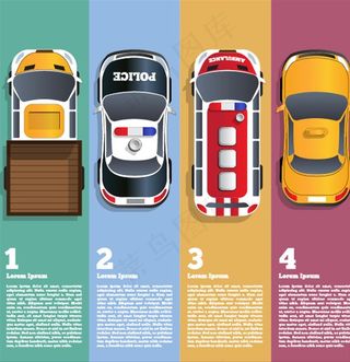 赛道上的各种汽车矢量素材图片