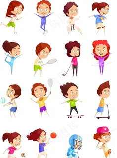 儿童孩子卡通体育装饰图片 儿童孩子卡通体育装饰图片