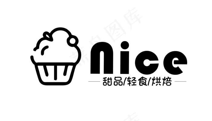 NICE蛋糕烘焙门头LOGO图片ai矢量模版下载