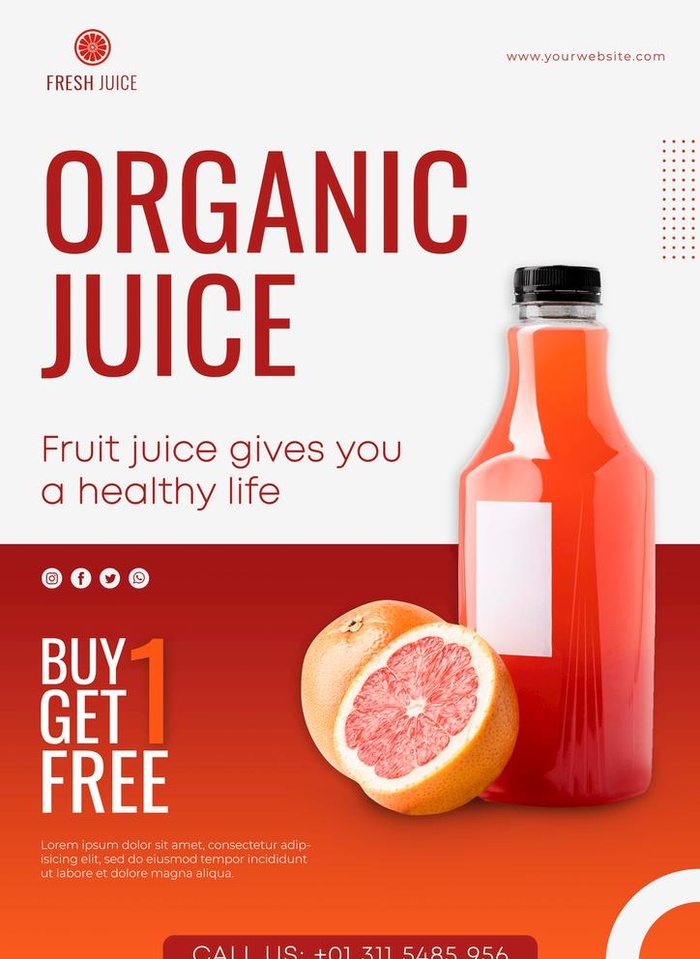 橘子果汁海报图片