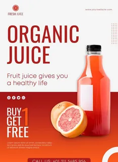 橘子果汁海报图片