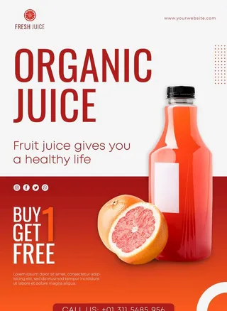 橘子果汁海报图片