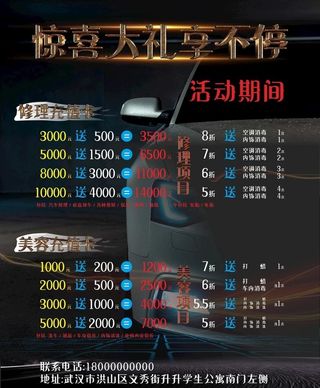 汽车美容海报图片