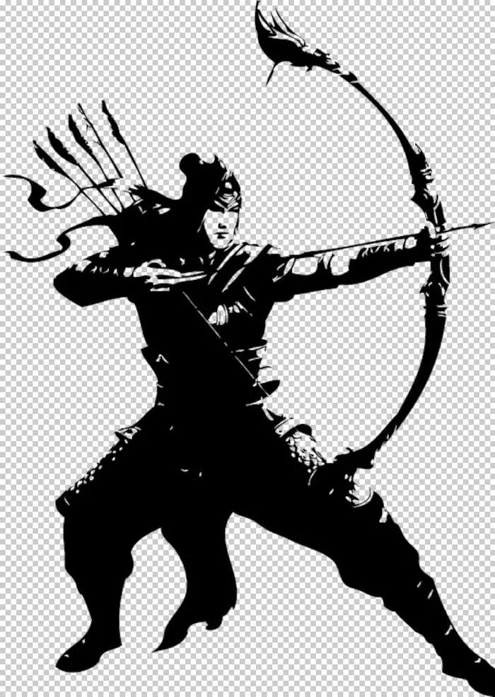 水墨弓箭图片(580x783)