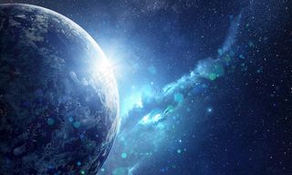 地球曙光背景图片