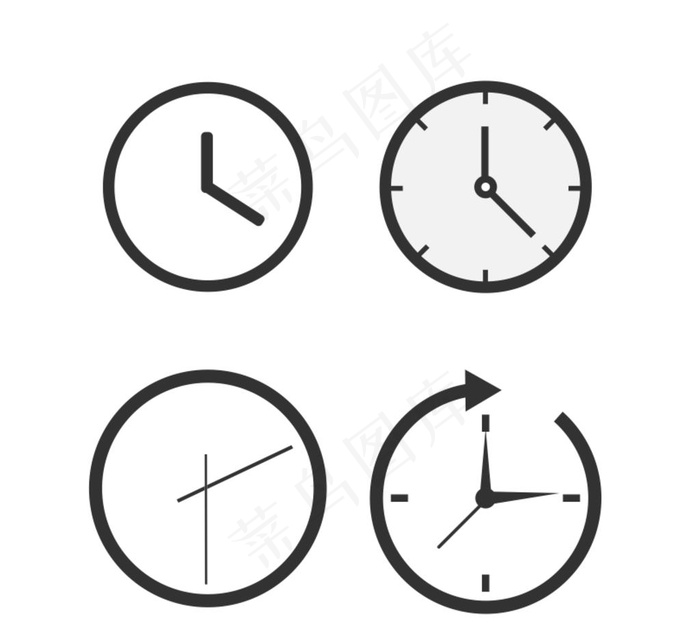 时间图标图片cdr矢量模版下载