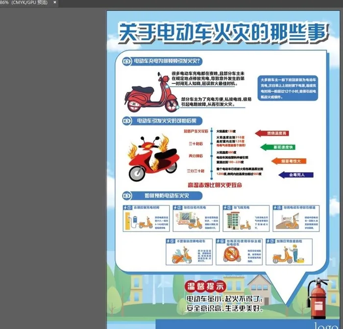 电动车安全宣传栏图片ai矢量模版下载