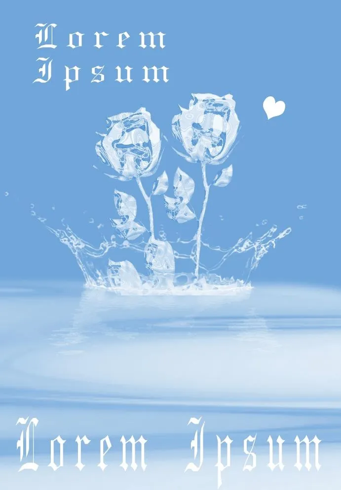 现代 简约 透明 玫瑰 花朵 图片(691x1024)psd模版下载