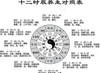 十二时辰养生对照表图片