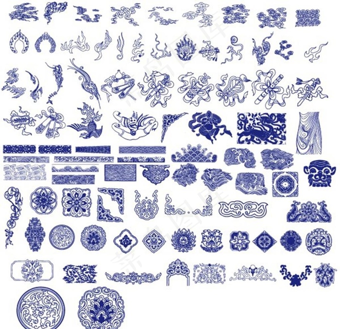 传统花纹图案图片eps,ai矢量模版下载