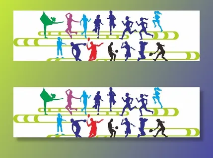 运动人物剪影图片