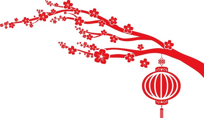 梅花灯笼剪纸中国风中式复古AI图片ai矢量模版下载