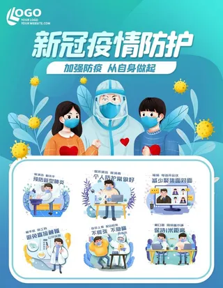 疫情防控宣传防护指南海报图片