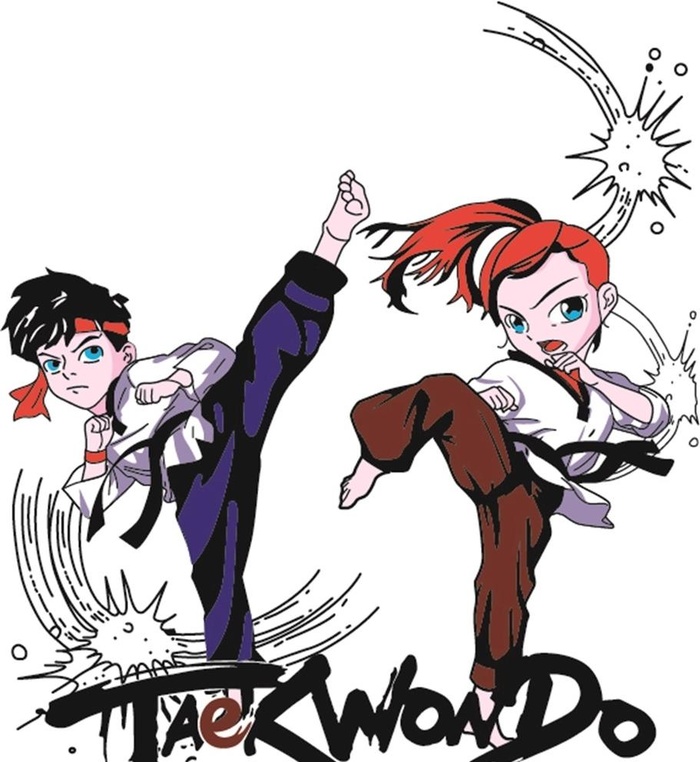 卡通跆拳道图片