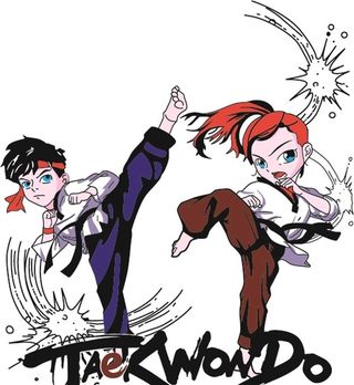 卡通跆拳道图片