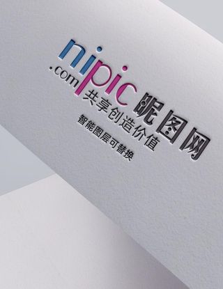 质感白纸logo样机图片