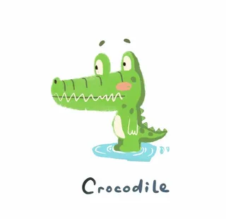 卡通小鳄鱼图片