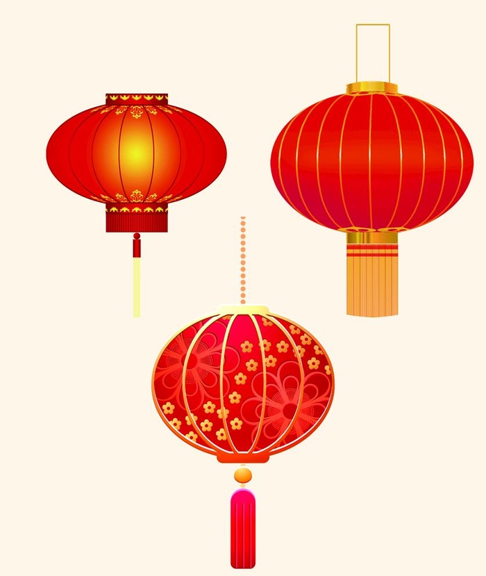 新年 红色  灯笼图片