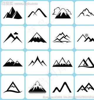 山峰图标图片