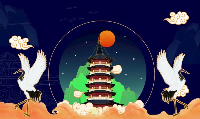 中国风背景墙图片(3780x2362)psd模版下载