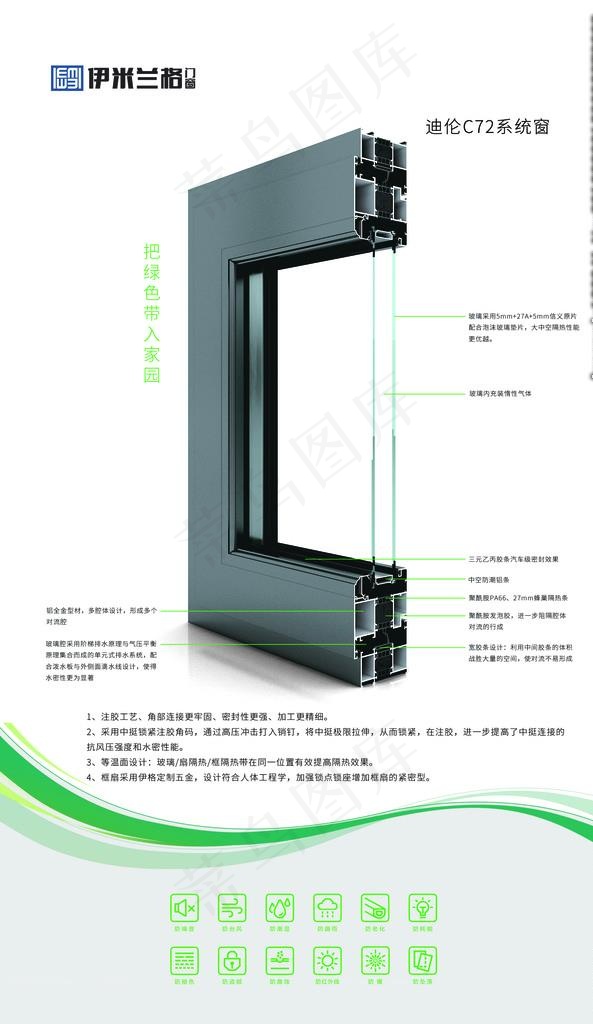 窗样角图片psd模版下载