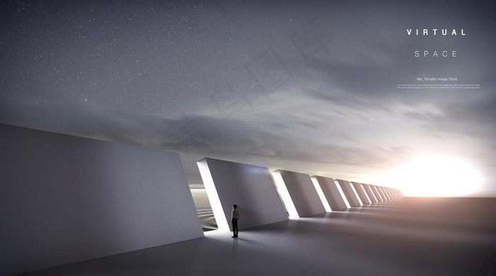 抽象建筑背景 企业文化背景图片psd模版下载