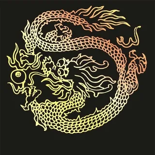 传统龙纹花纹 图片