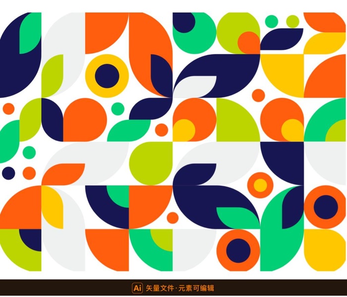简洁几何图形拼贴背景图片ai矢量模版下载