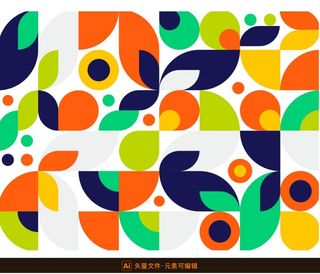 简洁几何图形拼贴背景图片