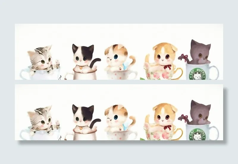 卡通可爱的小猫图片