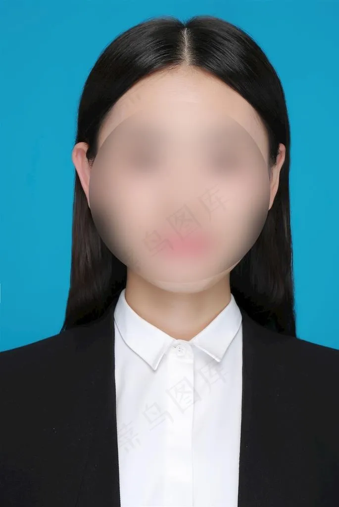 证件照女服装图片psd模版下载