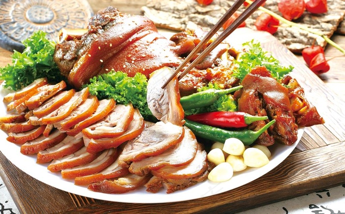 麻辣猪头肉图片