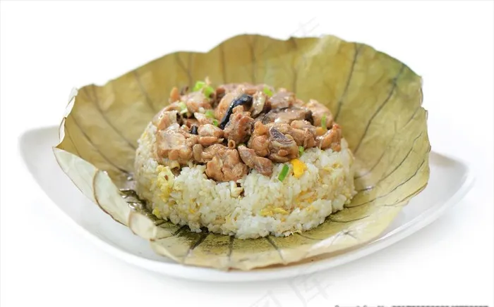 香菇荷叶鸡饭图片