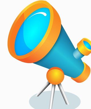 卡通望远镜图片