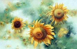 油画向日葵图片