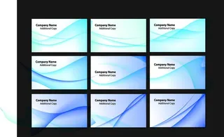 蓝色名片模板图片