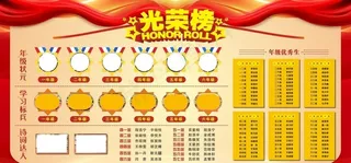 光荣榜图片