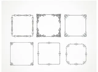 欧式花框花纹图片