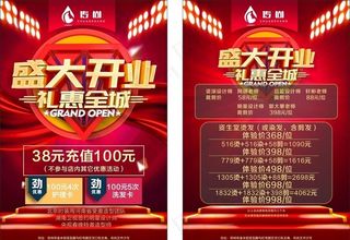 盛大开业剪发单页图片