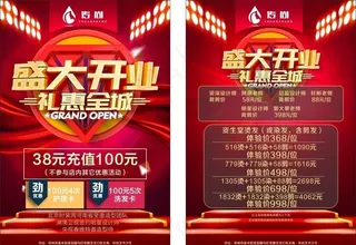 盛大开业剪发单页图片