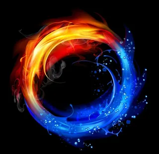 动感水火圈圈图片